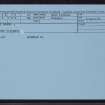 West Mains, NT37SE 76, Ordnance Survey index card, Recto