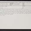 Morrison's Haven, NT37SE 83, Ordnance Survey index card, Recto