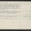 Torwoodlee Tower, NT43NE 3, Ordnance Survey index card, page number 2, Verso
