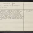 Torwoodlee, NT43NE 11, Ordnance Survey index card, page number 2, Verso