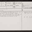 Seton, NT47SW 27, Ordnance Survey index card, page number 1, Recto
