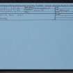 Hawick, Mill Port, NT51SW 28, Ordnance Survey index card, Recto