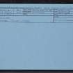 Pavilion, NT53NW 21, Ordnance Survey index card, Recto