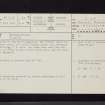 Dingleton, NT53SW 21, Ordnance Survey index card, page number 1, Recto