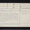 Fidra, Castle Tarbet, NT58NW 2, Ordnance Survey index card, page number 1, Recto