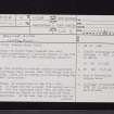 Balgone House, NT58SE 26, Ordnance Survey index card, page number 1, Recto