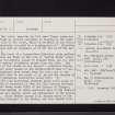 Mantle Walls, NT62SW 13, Ordnance Survey index card, page number 2, Verso