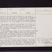 Mantle Walls, NT62SW 13, Ordnance Survey index card, page number 3, Recto