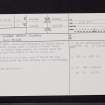 Corbie Heugh Quarry, NT64NE 10, Ordnance Survey index card, page number 1, Recto