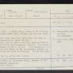 Yadlee, NT66NE 3, Ordnance Survey index card, page number 1, Recto