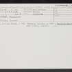 Dunbar, Friarscroft, NT67NE 7, Ordnance Survey index card, Recto