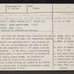 Dunbar Castle, NT67NE 8, Ordnance Survey index card, page number 1, Recto