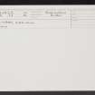 Dunbar, Kirk Hill, NT67NE 42, Ordnance Survey index card, Recto
