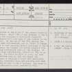 Biel, NT67NW 21, Ordnance Survey index card, page number 1, Recto