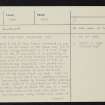 Pennymuir, NT71SE 4, Ordnance Survey index card, page number 1, Recto