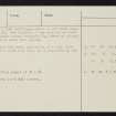 Pennymuir, NT71SE 4, Ordnance Survey index card, page number 2, Verso