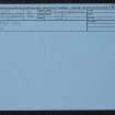 Linton Mill, NT72NE 31, Ordnance Survey index card, Recto