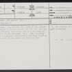 Duns, Bridgend Hill, NT75SE 31, Ordnance Survey index card, page number 1, Recto