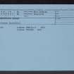 Thorntonloch Bridge, NT77SW 58, Ordnance Survey index card, Recto