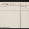 Green Humbleton, NT82NW 22, Ordnance Survey index card, page number 3, Recto
