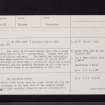 Killaser Castle, NX04NE 7, Ordnance Survey index card, page number 1, Recto