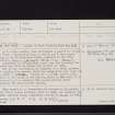 Glenluce, Castle Of Park, NX15NE 9, Ordnance Survey index card, page number 1, Recto