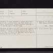 Back Of The Wall, NX15NE 15, Ordnance Survey index card, Recto