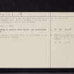 Knockdaw Castle, NX18NE 1, Ordnance Survey index card, page number 2, Verso