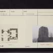 Craigneil Castle, NX18NW 13, Ordnance Survey index card, page number 1, Recto