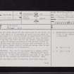 Girvan, Knockcushan, NX19NE 11, Ordnance Survey index card, page number 1, Recto
