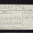 Boreland Mote, NX35NE 1, Ordnance Survey index card, page number 1, Recto