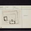 Old Place Of Mochrum, NX35SW 3, Ordnance Survey index card, Recto