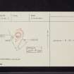 Crailloch Mote, NX35SW 9, Ordnance Survey index card, Recto