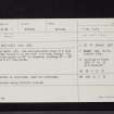 Cally Motte, NX65NW 7, Ordnance Survey index card, Recto