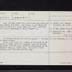 Castle Fergus, NX65SE 31, Ordnance Survey index card, page number 2, Verso