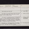 Kirkcudbright, Moat Brae, NX65SE 40, Ordnance Survey index card, Recto