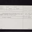 Barlochan, NX85NW 11, Ordnance Survey index card, Recto