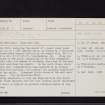 Mote Of Mark, NX85SW 2, Ordnance Survey index card, page number 1, Recto