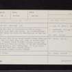 Buittle Slot, 'slot Well', NX86SW 2, Ordnance Survey index card, Recto