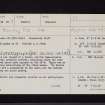 Lag's Tomb, NX98SW 9, Ordnance Survey index card, page number 1, Recto
