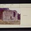 Langholm Castle, NY38SE 3, Ordnance Survey index card, page number 2, Verso