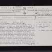 Boonies, NY39SW 4, Ordnance Survey index card, page number 1, Recto