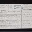 Side, NY48NE 6, Ordnance Survey index card, page number 1, Recto