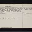 Hermitage, Chapel And Graveyard, NY49NE 4, Ordnance Survey index card, page number 4, Verso