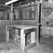 Interior.
Old stable, detail of unstable old table on S gable.