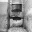 Interior.
Old stable, detail of hay heck in loose box.