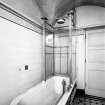 Interior.
View of shower for arthritic people.