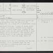 Seacliff, NT68SW 8, Ordnance Survey index card, page number 1, Recto