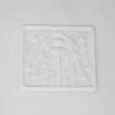 Interior. Detail of plaster panel with stylised flower