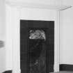 Interior. Detail of first floor bedroom fireplace